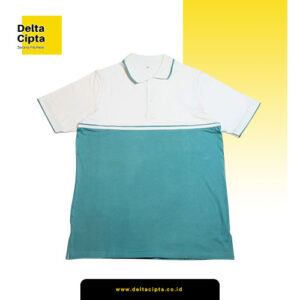 Polo Shirt Lengan Pendek dengan Kombinasi Warna